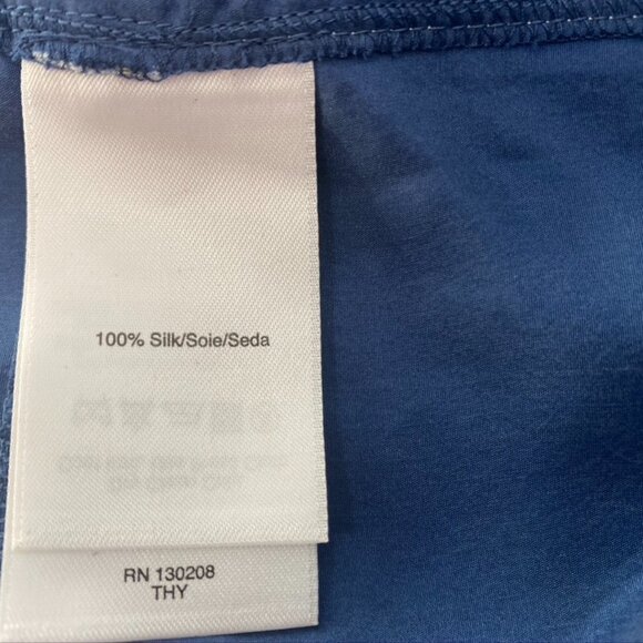 Edun Indigo Dye Silk Drawstring Pant - Picture 7 of 8